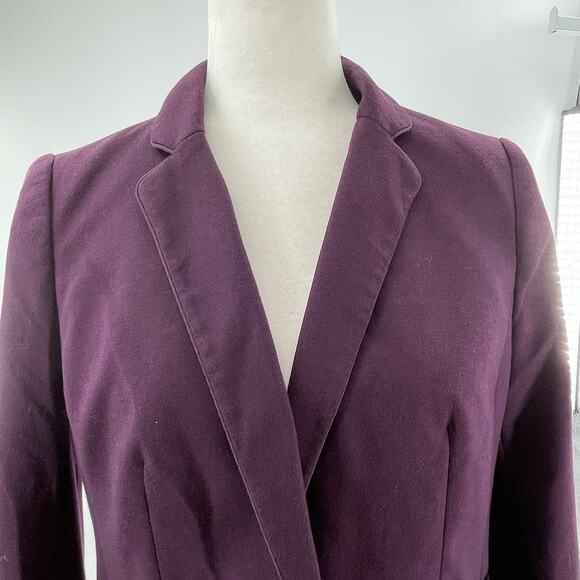 The Limited Purple Plum Ribbon Trim Classic Career Jacket Blazer S - Picture 6 of 12